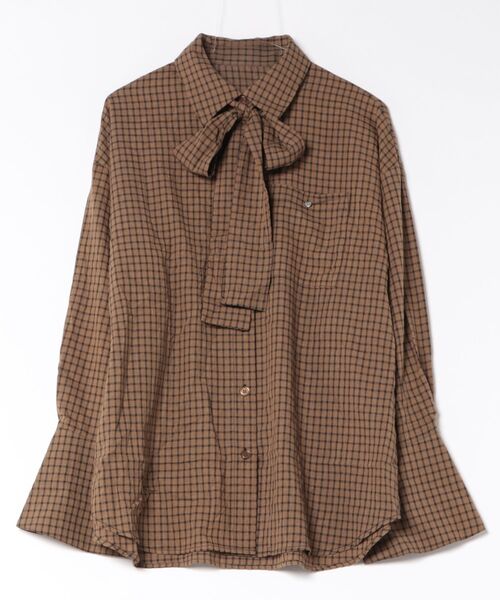 apres jour clair（アプレジュールクレア）の「【apres jour clair】チェックボウタイシャツ（シャツ/ブラウス・レディース・ホワイト系その他/ブラック/ブラウン系その他/ベージュ系その他・フリー/X-LARGE）」の10枚目の写真