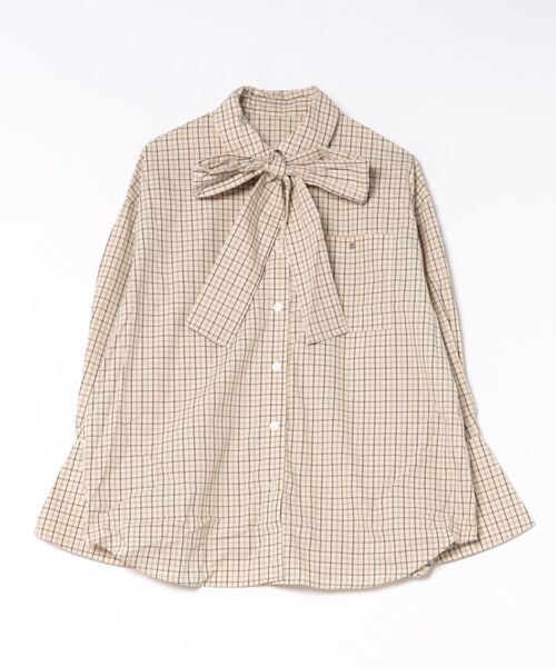 apres jour clair（アプレジュールクレア）の「【apres jour clair】チェックボウタイシャツ（シャツ/ブラウス・レディース・ホワイト系その他/ブラック/ブラウン系その他/ベージュ系その他・フリー/X-LARGE）」の8枚目の写真