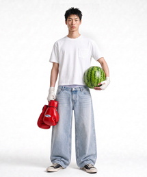 C WEAR BY THE GENIUS（シーウェアバイザジーニアス）の「ポケット メンズ クロップTシャツ ホワイト（Tシャツ/カットソー）」