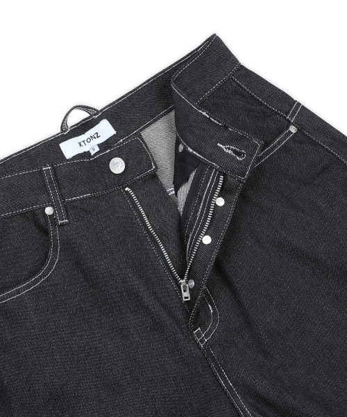 XTONZ(エクストーンズ)の「XP339 レタリングローカーブデニムパンツ (ブラック)(デニムパンツ・レディース・その他・LARGE/MEDIUM/SMALL)」の6枚目の写真