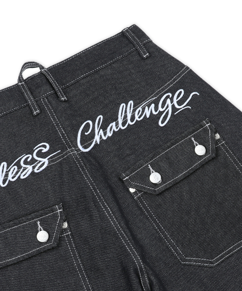 XTONZ(エクストーンズ)の「XP339 レタリングローカーブデニムパンツ (ブラック)(デニムパンツ・レディース・その他・LARGE/MEDIUM/SMALL)」の8枚目の写真