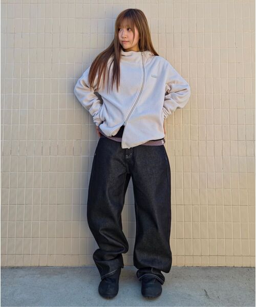 XTONZ(エクストーンズ)の「XP339 レタリングローカーブデニムパンツ (ブラック)(デニムパンツ・レディース・その他・LARGE/MEDIUM/SMALL)」の18枚目の写真