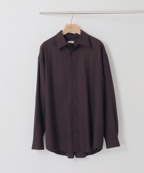 EDIFICE(エディフィス)の「ウール ツイル シャツ(シャツ/ブラウス・メンズ・チャコールグレー/ブラウン・SMALL/MEDIUM/LARGE)」の2枚目の写真