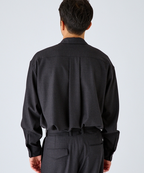 EDIFICE(エディフィス)の「ウール ツイル シャツ(シャツ/ブラウス・メンズ・チャコールグレー/ブラウン・SMALL/MEDIUM/LARGE)」の7枚目の写真