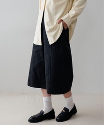 【on:nue】[3色展開/2サイズ展開] ダブルボタンバイカラーバミューダパンツ/26-27 AW COLLECTION