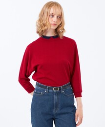 【Cleric Collar Knit(クレリックカラーニット)】ドルマンスリーブ