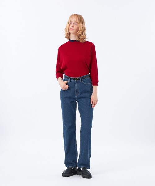 MACKINTOSH PHILOSOPHY(マッキントッシュ フィロソフィー)の「【Cleric Collar Knit(クレリックカラーニット)】ドルマンスリーブ(ニット/セーター・レディース・ブルー/ダークネイビー/ブラウン系その他4/レッド系その他2・38)」の6枚目の写真