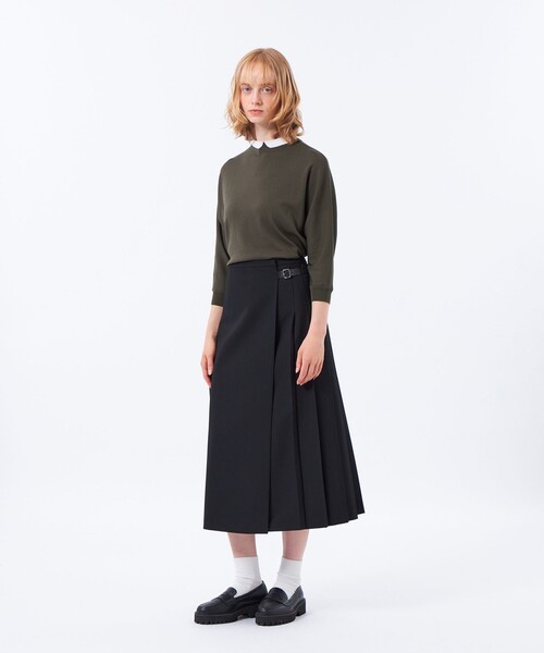 MACKINTOSH PHILOSOPHY(マッキントッシュ フィロソフィー)の「【Cleric Collar Knit(クレリックカラーニット)】ドルマンスリーブ(ニット/セーター・レディース・ブルー/ダークネイビー/ブラウン系その他4/レッド系その他2・38)」の9枚目の写真