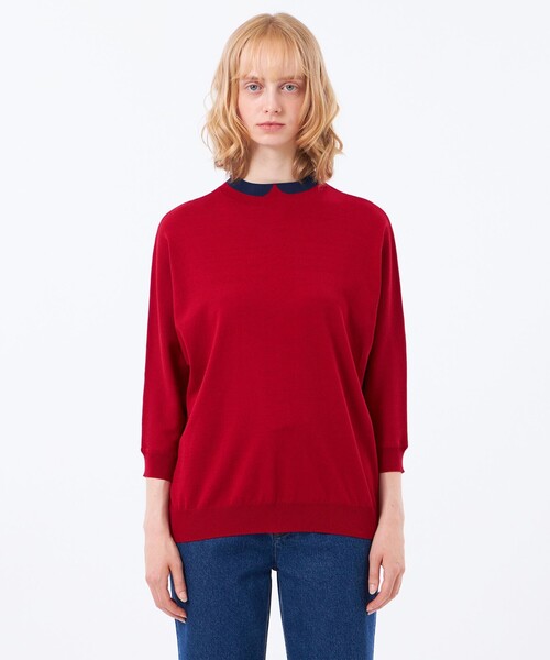 MACKINTOSH PHILOSOPHY(マッキントッシュ フィロソフィー)の「【Cleric Collar Knit(クレリックカラーニット)】ドルマンスリーブ(ニット/セーター・レディース・ブルー/ダークネイビー/ブラウン系その他4/レッド系その他2・38)」の10枚目の写真