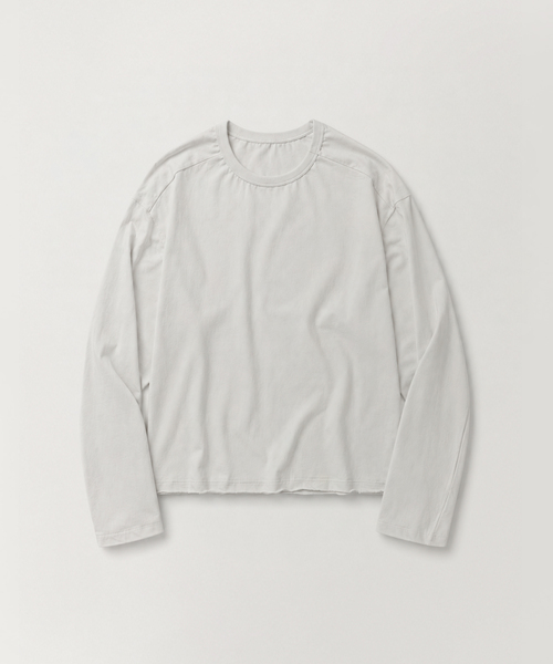 カットオフロングスリーブTシャツ（ホワイト）（Tシャツ/カットソー
