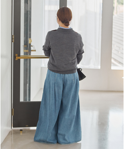 JOURNAL STANDARD(ジャーナルスタンダード)の「《追加2》ウォッシャブルウール ポロシャツ(ニット/セーター・レディース・ネイビー・FREE)」の3枚目の写真