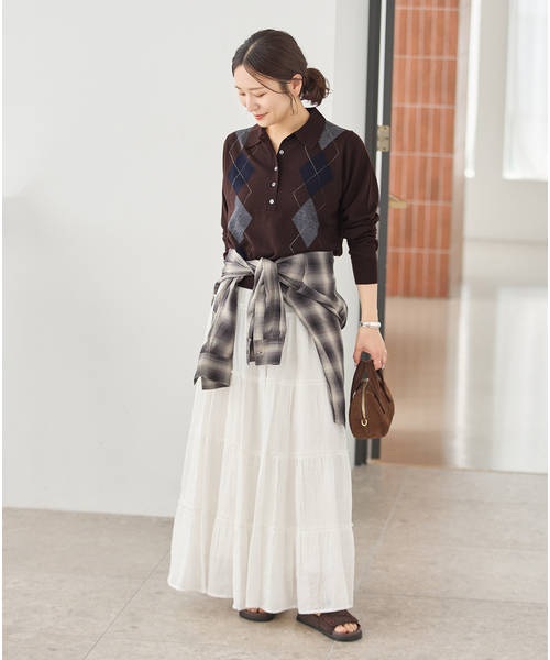 JOURNAL STANDARD(ジャーナルスタンダード)の「《追加2》ウォッシャブルウール ポロシャツ(ニット/セーター・レディース・ネイビー・FREE)」の7枚目の写真