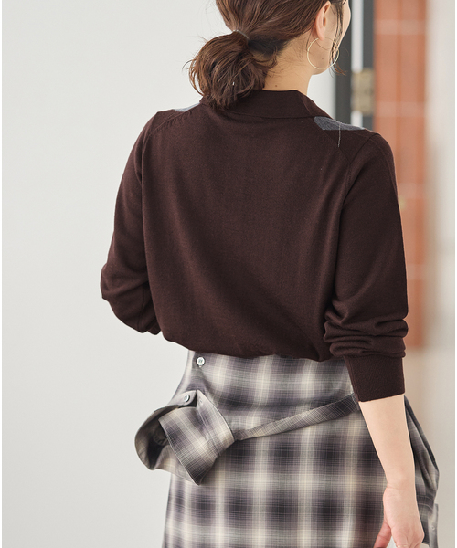 JOURNAL STANDARD(ジャーナルスタンダード)の「《追加2》ウォッシャブルウール ポロシャツ(ニット/セーター・レディース・ネイビー・FREE)」の9枚目の写真