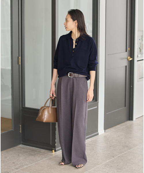JOURNAL STANDARD(ジャーナルスタンダード)の「《追加2》ウォッシャブルウール ポロシャツ(ニット/セーター・レディース・ネイビー・FREE)」の13枚目の写真