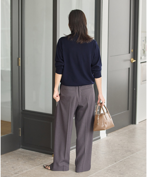 JOURNAL STANDARD(ジャーナルスタンダード)の「《追加2》ウォッシャブルウール ポロシャツ(ニット/セーター・レディース・ネイビー・FREE)」の14枚目の写真