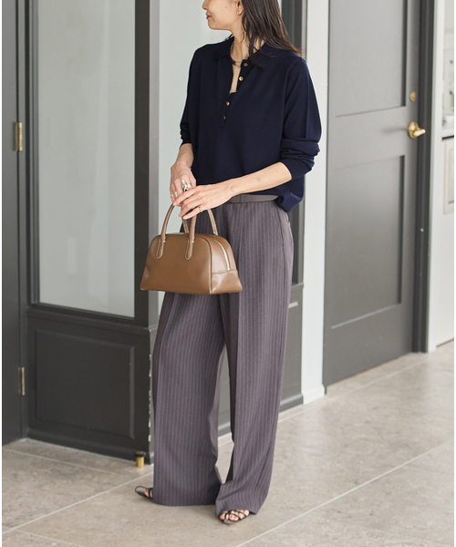 JOURNAL STANDARD(ジャーナルスタンダード)の「《追加2》ウォッシャブルウール ポロシャツ(ニット/セーター・レディース・ネイビー・FREE)」の15枚目の写真
