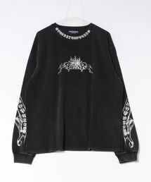 LILY BONE LS(リリー ボーンLS)ゴシックグラフィック ルーズフィット ロングスリーブ Tシャツ