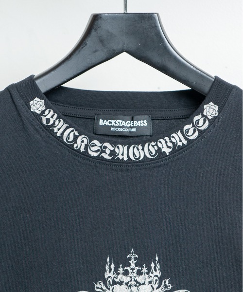 BACKSTAGE PASS（バックステージパス）の「LILY BONE LS(リリー ボーンLS)ゴシックグラフィック ルーズフィット ロングスリーブ Tシャツ（Tシャツ/カットソー・メンズ・ダークグレー・FREE）」の19枚目の写真