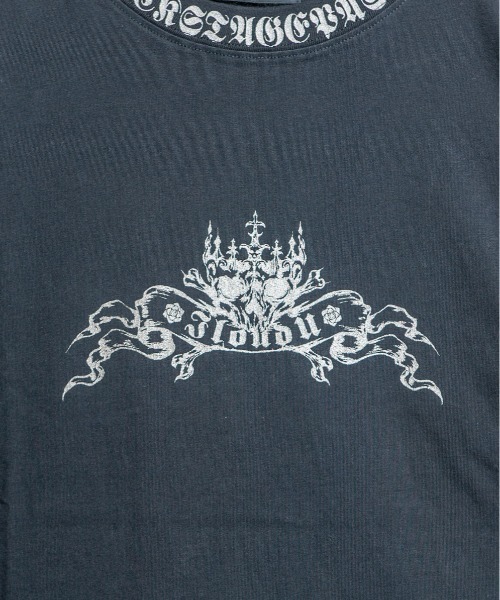 BACKSTAGE PASS（バックステージパス）の「LILY BONE LS(リリー ボーンLS)ゴシックグラフィック ルーズフィット ロングスリーブ Tシャツ（Tシャツ/カットソー・メンズ・ダークグレー・FREE）」の20枚目の写真