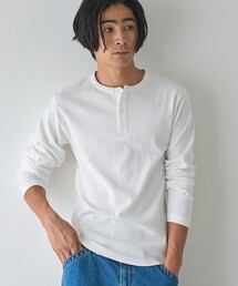 【WEB限定】スパンリブヘンリーベーシックTシャツ