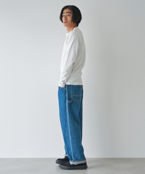 coen(コーエン)の「【WEB限定】スパンリブヘンリーベーシックTシャツ(Tシャツ/カットソー・メンズ・グレー系/ブラック/ホワイト・M/L)」の17枚目の写真