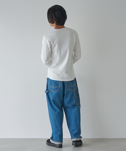 coen(コーエン)の「【WEB限定】スパンリブヘンリーベーシックTシャツ(Tシャツ/カットソー・メンズ・グレー系/ブラック/ホワイト・M/L)」の18枚目の写真