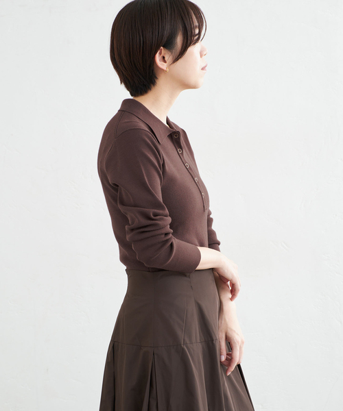 IENA(イエナ)の「《一部店舗限定》ニットボディスーツ(ニット/セーター・レディース・チャコールグレー/ブラウン・FREE)」の6枚目の写真