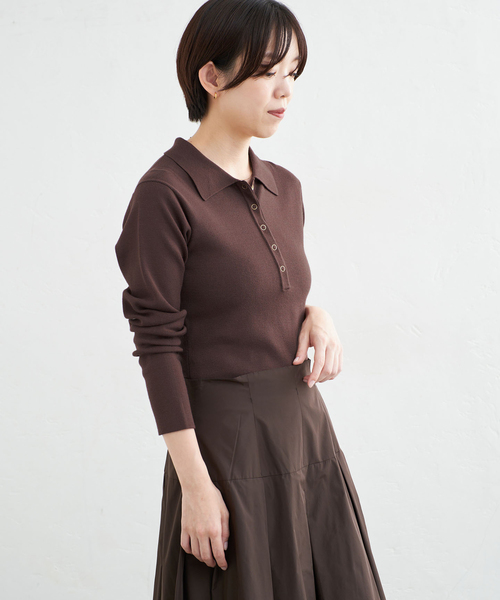 IENA(イエナ)の「《一部店舗限定》ニットボディスーツ(ニット/セーター・レディース・チャコールグレー/ブラウン・FREE)」の7枚目の写真