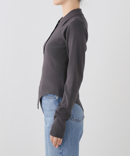 IENA(イエナ)の「《一部店舗限定》ニットボディスーツ(ニット/セーター・レディース・チャコールグレー/ブラウン・FREE)」の13枚目の写真