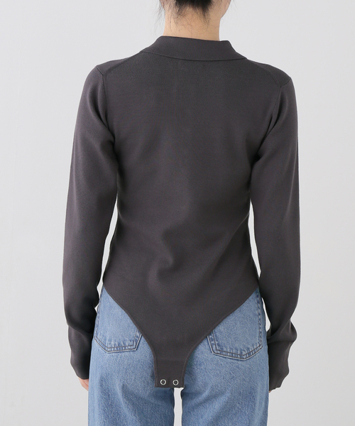 IENA(イエナ)の「《一部店舗限定》ニットボディスーツ(ニット/セーター・レディース・チャコールグレー/ブラウン・FREE)」の14枚目の写真
