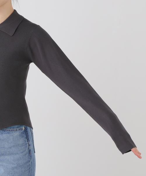 IENA(イエナ)の「《一部店舗限定》ニットボディスーツ(ニット/セーター・レディース・チャコールグレー/ブラウン・FREE)」の15枚目の写真