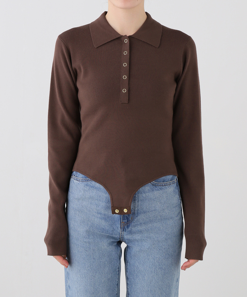 IENA(イエナ)の「《一部店舗限定》ニットボディスーツ(ニット/セーター・レディース・チャコールグレー/ブラウン・FREE)」の20枚目の写真