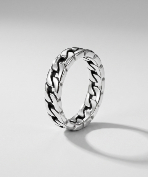 BUTTON SEOUL（ボタンソウル）の「ロックシック ボールドチェーンリング（リング・メンズ・その他・10号/13号/16号/19号/22号/25号）」の2枚目の写真