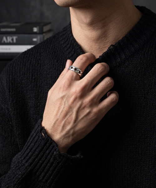 BUTTON SEOUL（ボタンソウル）の「ロックシック ボールドチェーンリング（リング・メンズ・その他・10号/13号/16号/19号/22号/25号）」の4枚目の写真