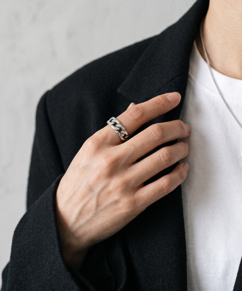 BUTTON SEOUL（ボタンソウル）の「ロックシック ボールドチェーンリング（リング・メンズ・その他・10号/13号/16号/19号/22号/25号）」の5枚目の写真