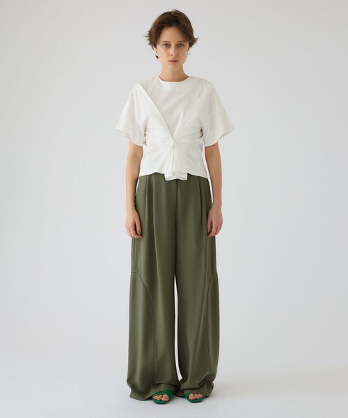RIM.ARK(リムアーク)の「Refined 2way cut tops(Tシャツ/カットソー・レディース・ホワイト/ブラック・FREE)」の6枚目の写真