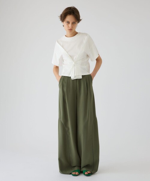 RIM.ARK(リムアーク)の「Refined 2way cut tops(Tシャツ/カットソー・レディース・ホワイト/ブラック・FREE)」の7枚目の写真