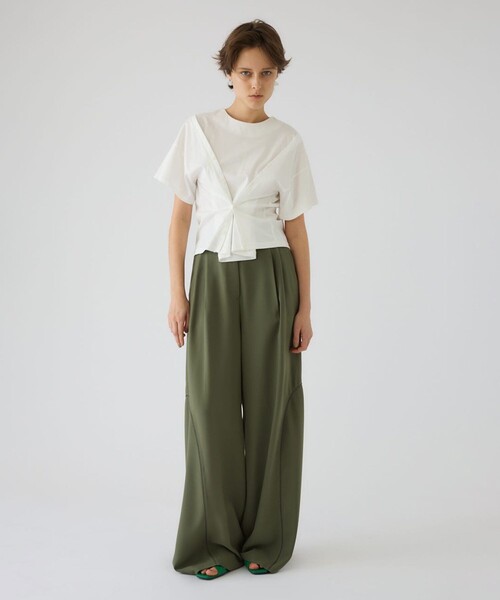 RIM.ARK(リムアーク)の「Refined 2way cut tops(Tシャツ/カットソー・レディース・ホワイト/ブラック・FREE)」の8枚目の写真