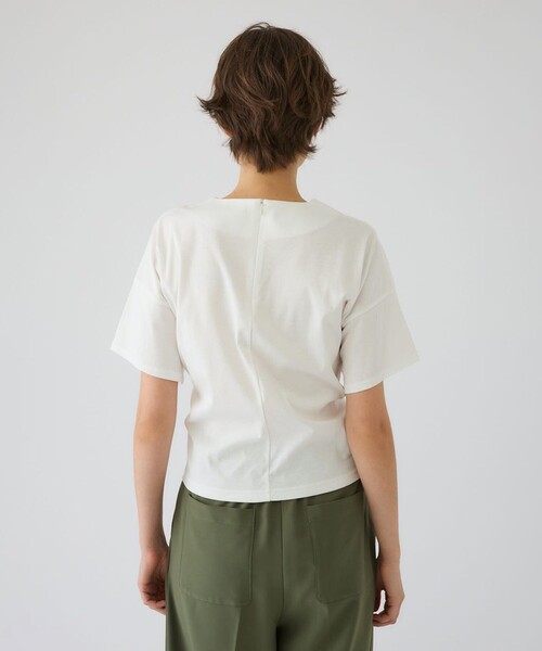 RIM.ARK(リムアーク)の「Refined 2way cut tops(Tシャツ/カットソー・レディース・ホワイト/ブラック・FREE)」の17枚目の写真