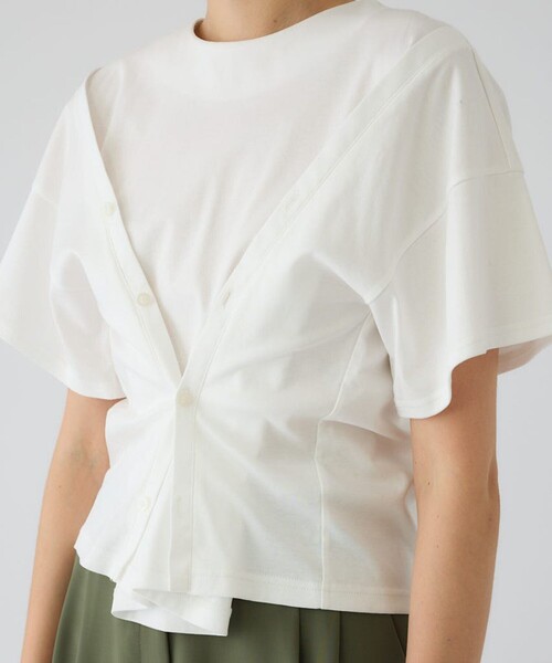 RIM.ARK(リムアーク)の「Refined 2way cut tops(Tシャツ/カットソー・レディース・ホワイト/ブラック・FREE)」の19枚目の写真