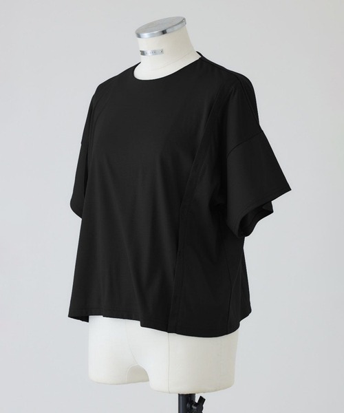 RIM.ARK(リムアーク)の「Refined 2way cut tops(Tシャツ/カットソー・レディース・ホワイト/ブラック・FREE)」の14枚目の写真