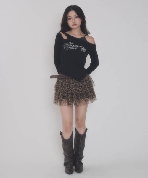 dispark(ディスパーク)の「DISPARK/【26年秋冬新作】ショルダーヘムロゴトップ(Tシャツ/カットソー・レディース・ブラウン/ブラック・FREE)」の14枚目の写真