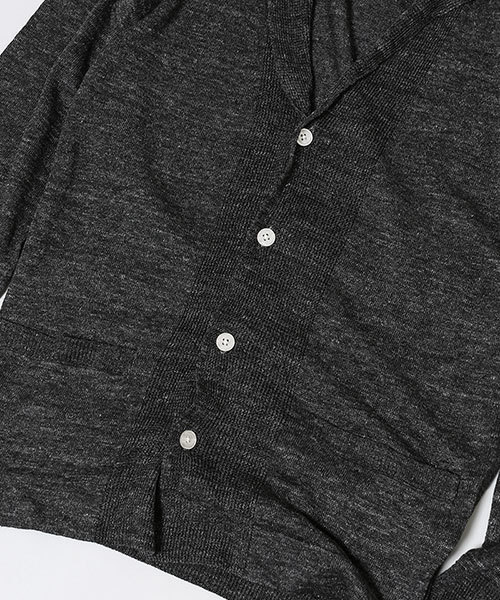 NANO universe(ナノユニバース)の「フレンチリネンラペルカーデ L/S(カーディガン/ボレロ・メンズ・インディゴブルー/ネイビー/ブラック/グレー・LARGE/SMALL/X-LARGE/MEDIUM)」の5枚目の写真