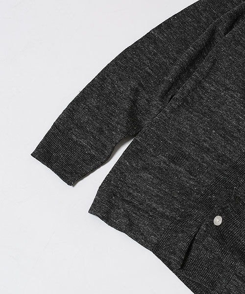 NANO universe(ナノユニバース)の「フレンチリネンラペルカーデ L/S(カーディガン/ボレロ・メンズ・インディゴブルー/ネイビー/ブラック/グレー・LARGE/SMALL/X-LARGE/MEDIUM)」の6枚目の写真