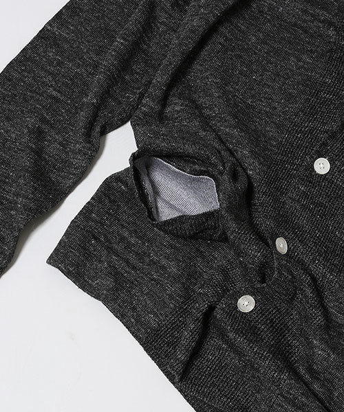 NANO universe(ナノユニバース)の「フレンチリネンラペルカーデ L/S(カーディガン/ボレロ・メンズ・インディゴブルー/ネイビー/ブラック/グレー・LARGE/SMALL/X-LARGE/MEDIUM)」の7枚目の写真