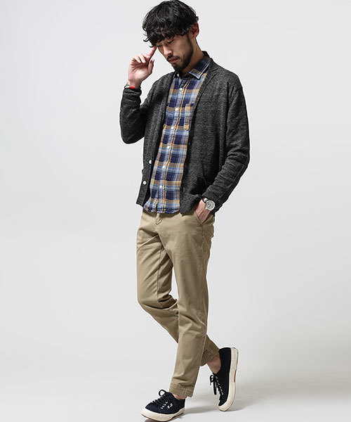 NANO universe(ナノユニバース)の「フレンチリネンラペルカーデ L/S(カーディガン/ボレロ・メンズ・インディゴブルー/ネイビー/ブラック/グレー・LARGE/SMALL/X-LARGE/MEDIUM)」の9枚目の写真