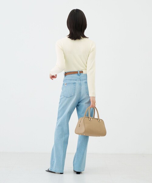 NOLLEY’S Sophi（ノーリーズソフィ）の「《手洗い可能》ワイドリブハイネックプルオーバー（ニット/セーター・レディース・ミント/ブラック/オフホワイト・38）」の20枚目の写真