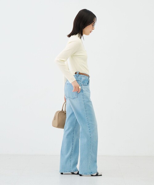 NOLLEY’S Sophi（ノーリーズソフィ）の「《手洗い可能》ワイドリブハイネックプルオーバー（ニット/セーター・レディース・ミント/ブラック/オフホワイト・38）」の22枚目の写真