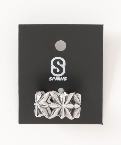 SPINNS(スピンズ)の「メタルシルバーボリュームリング/連結デザイン(リング・メンズ・シルバー・ONESIZE)」の3枚目の写真