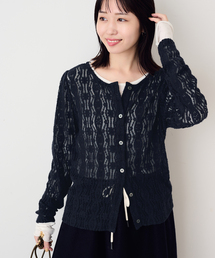 レース ネイビー」に該当するカーディガン/ボレロファッション通販